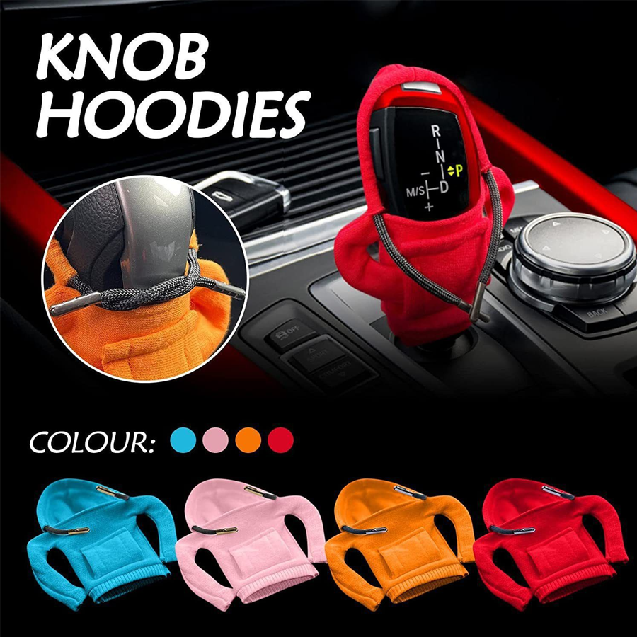 Fluffy Shift Knob Hoodie for Car Size