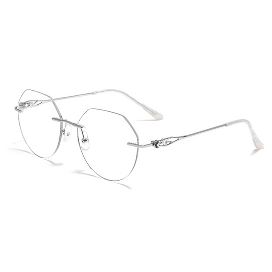 Bernadette Geometric Rimless Eyeglasses
