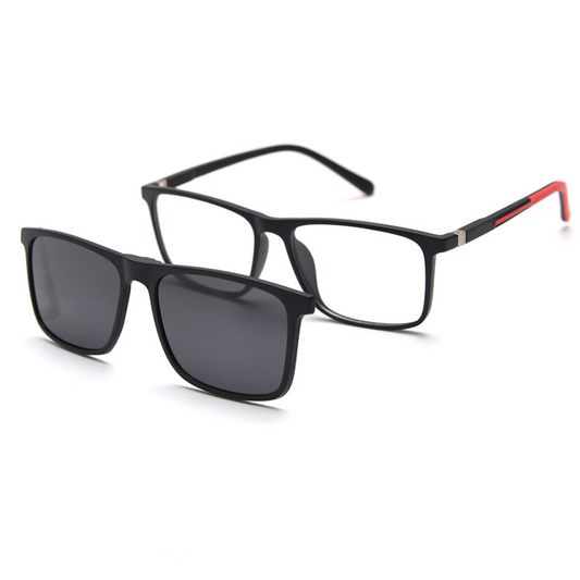 Zip Square Full-Rim Eyeglasses