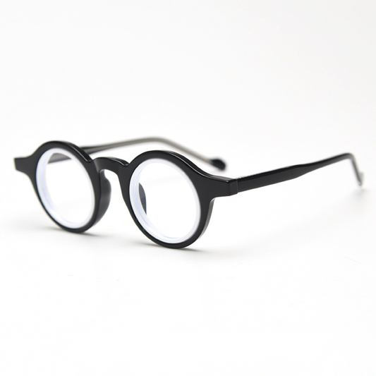 Quartz Round Full-Rim Eyeglasses