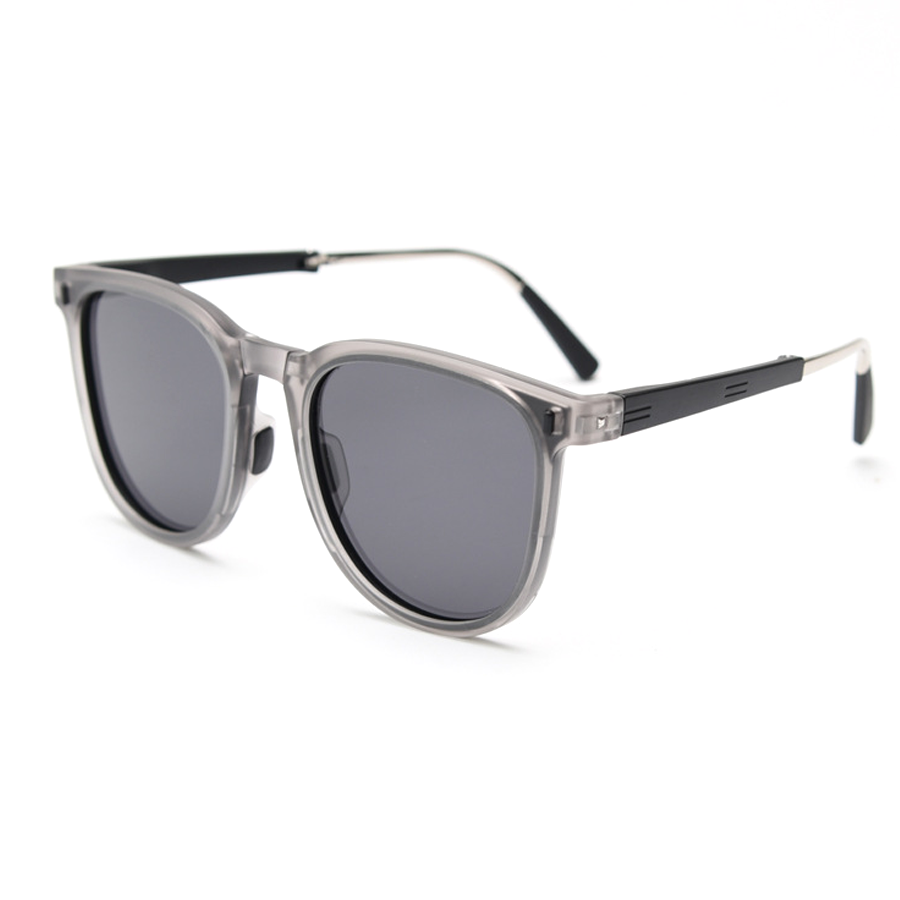 Itinerary Square Fold Sunglasses in Grey – front view 2