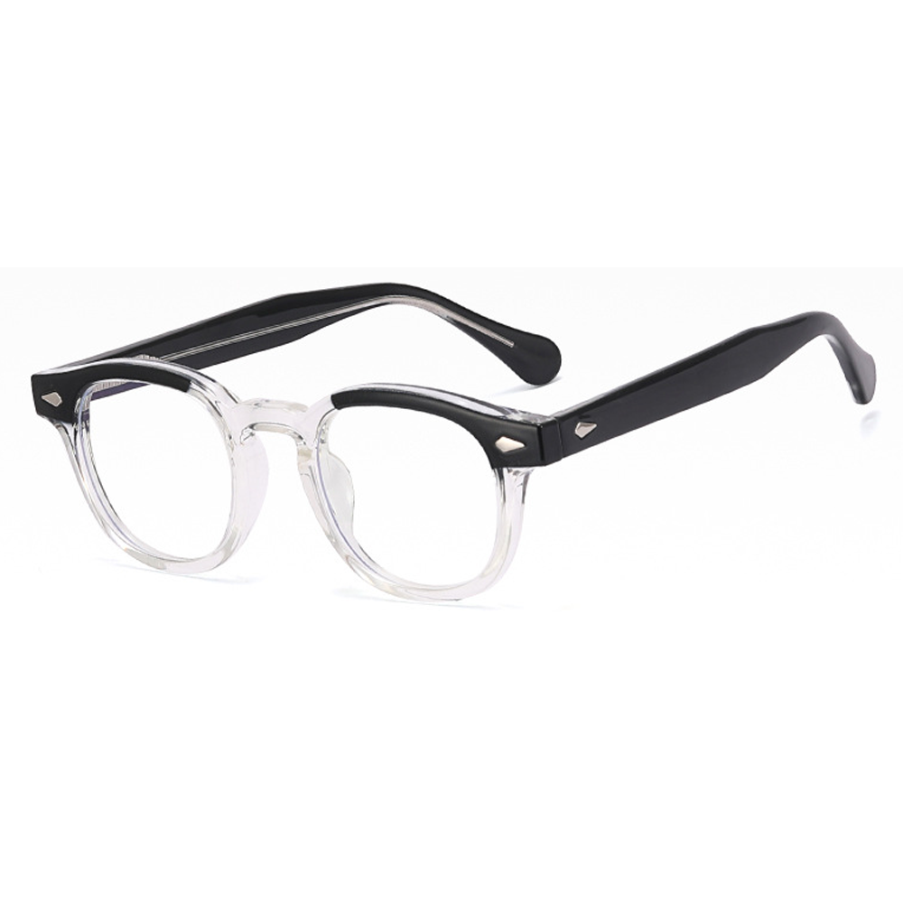 Coexist Round Eyeglasses in Black White – back view