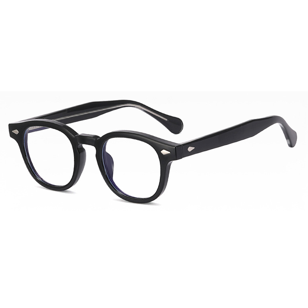 Coexist Round Eyeglasses in Translucent White – back view