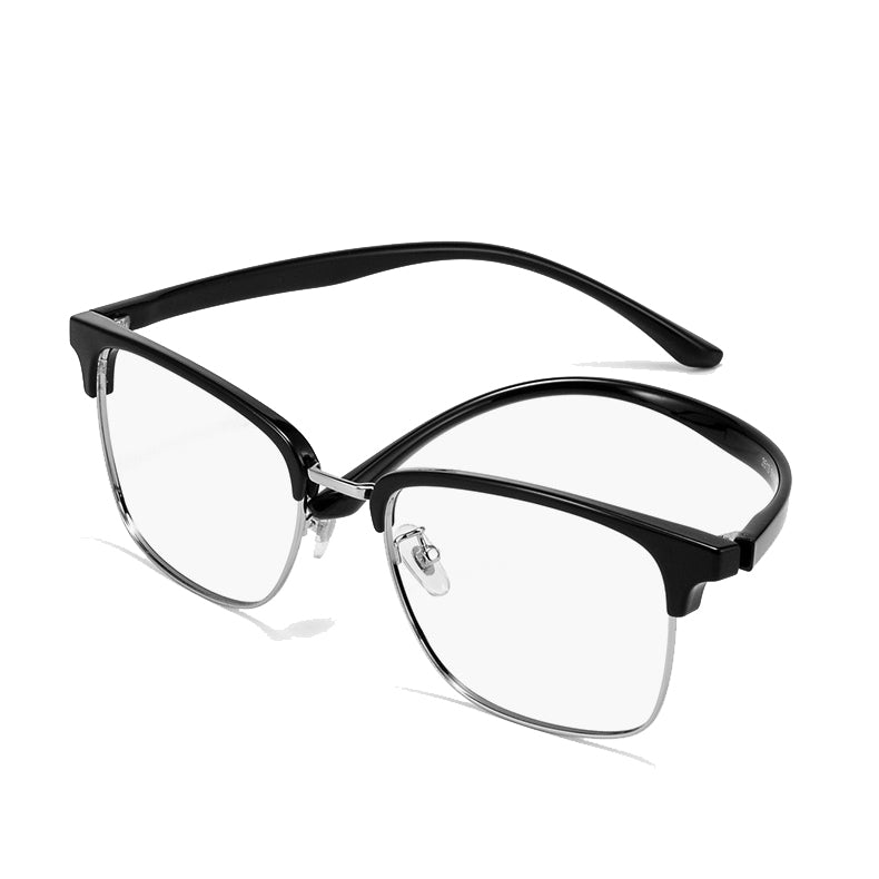 Nichibotse Browline Semi-Rimless Eyeglasses