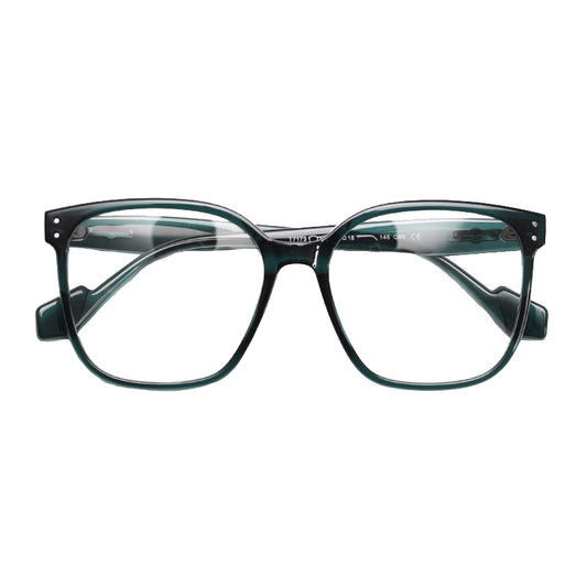 Gilded Square Full-Rim Eyeglasses