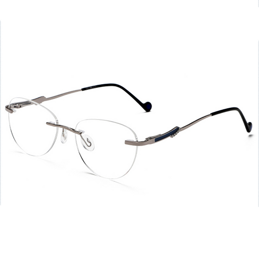 Nathan Oval Rimless Eyeglasses
