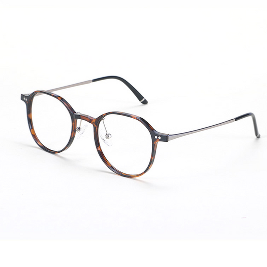 Matt Round Full-Rim Eyeglasses