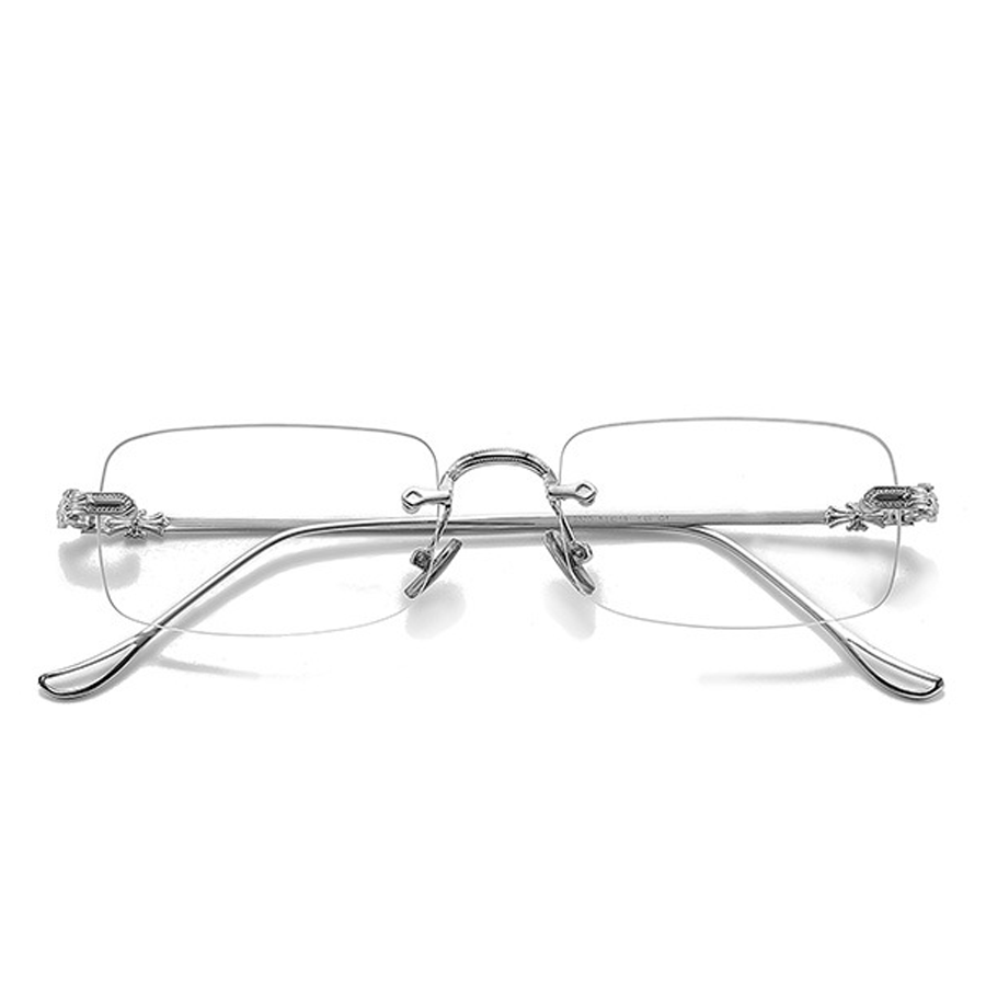 Woodrow Rectangle Rimless Eyeglasses – EYEisland.com