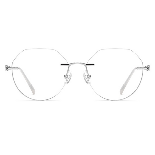 Bernadette Geometric Rimless Eyeglasses