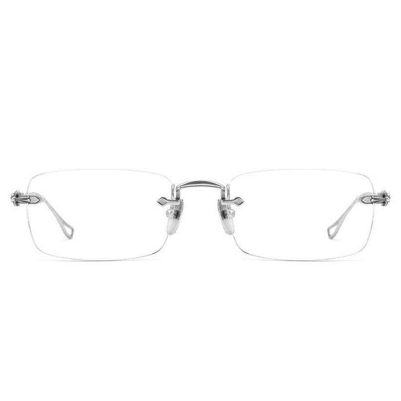 Woodrow Rectangle Rimless Eyeglasses – EYEisland.com