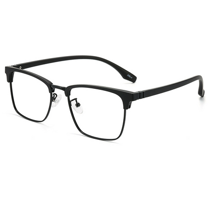 Panama Browline Semi-Rimless Eyeglasses