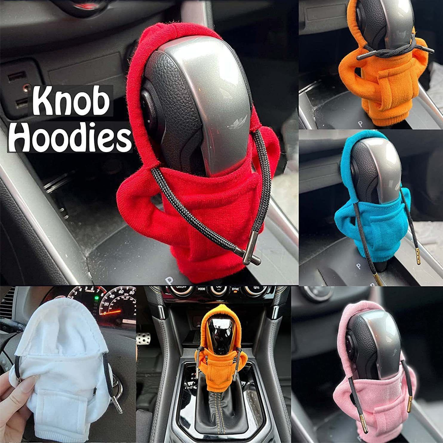Fluffy Shift Knob Hoodie for Car Size