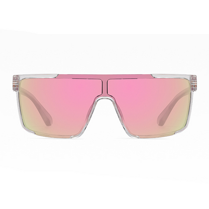 Rosy Aviator Full-Rim Polarized Sunglasses