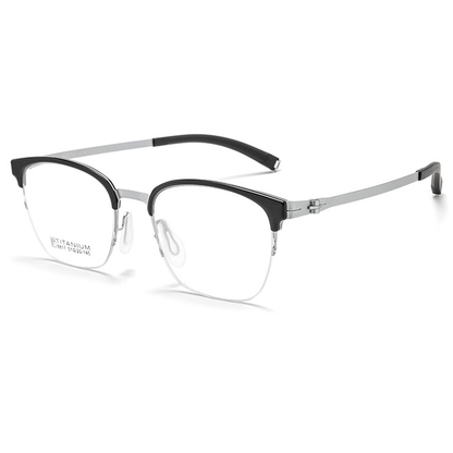Catch Browline Semi-Rimless Eyeglasses