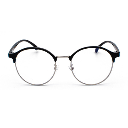 Moss Round Semi-Rimless Eyeglasses