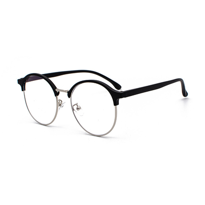 Moss Round Semi-Rimless Eyeglasses