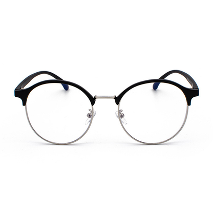 Moss Round Semi-Rimless Eyeglasses