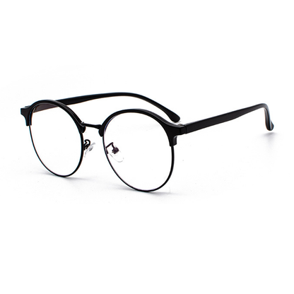 Moss Round Semi-Rimless Eyeglasses