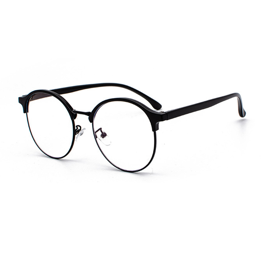 Moss Round Semi-Rimless Eyeglasses