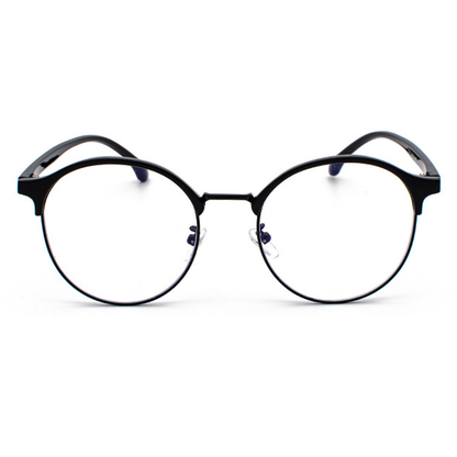 Moss Round Semi-Rimless Eyeglasses