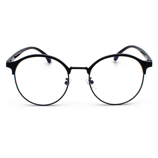 Moss Round Semi-Rimless Eyeglasses