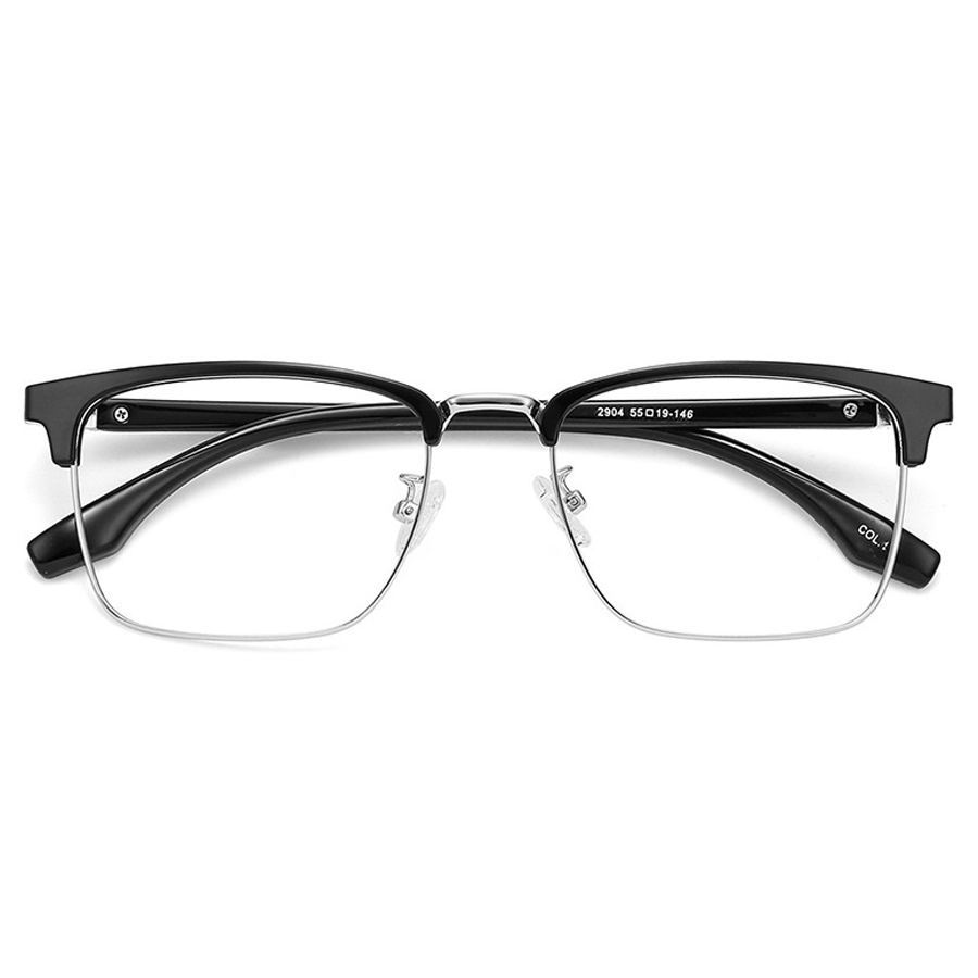 Panama Browline Semi-Rimless Eyeglasses