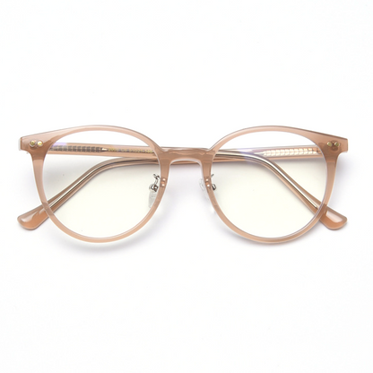 Oak Round Full-Rim Eyeglasses