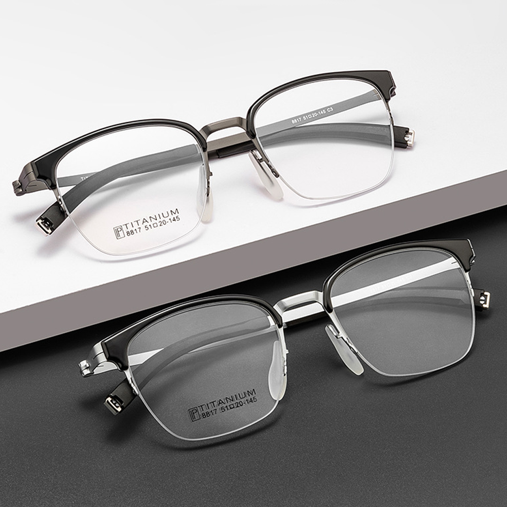 Catch Browline Semi-Rimless Eyeglasses