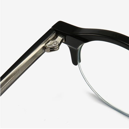 Vinyl Round Semi-Rimless Eyeglasses