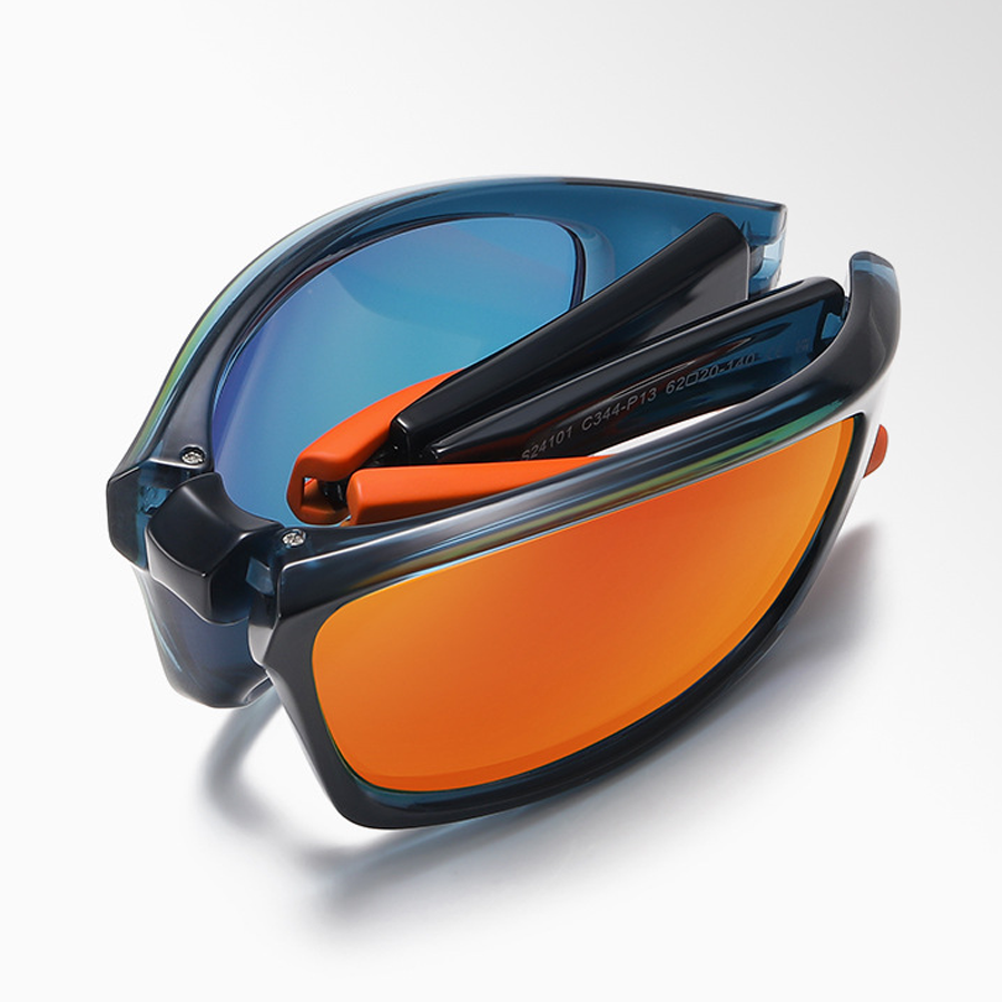Rainfall Rectangle Full-Rim Cycling Sports Folding Polarized Sunglasses