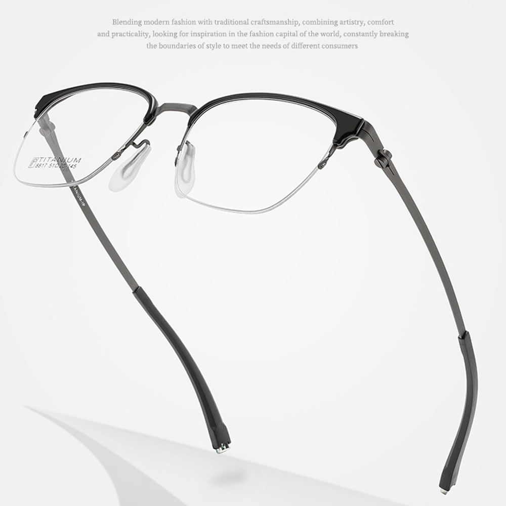Catch Browline Semi-Rimless Eyeglasses