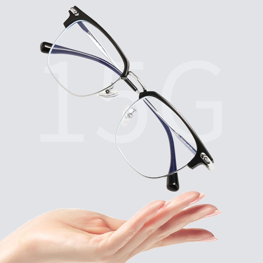 Wizard Browline Semi-Rimless Eyeglasses