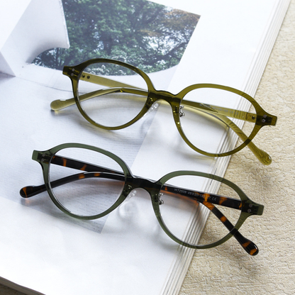 Amity Oval Full-Rim Eyeglasses