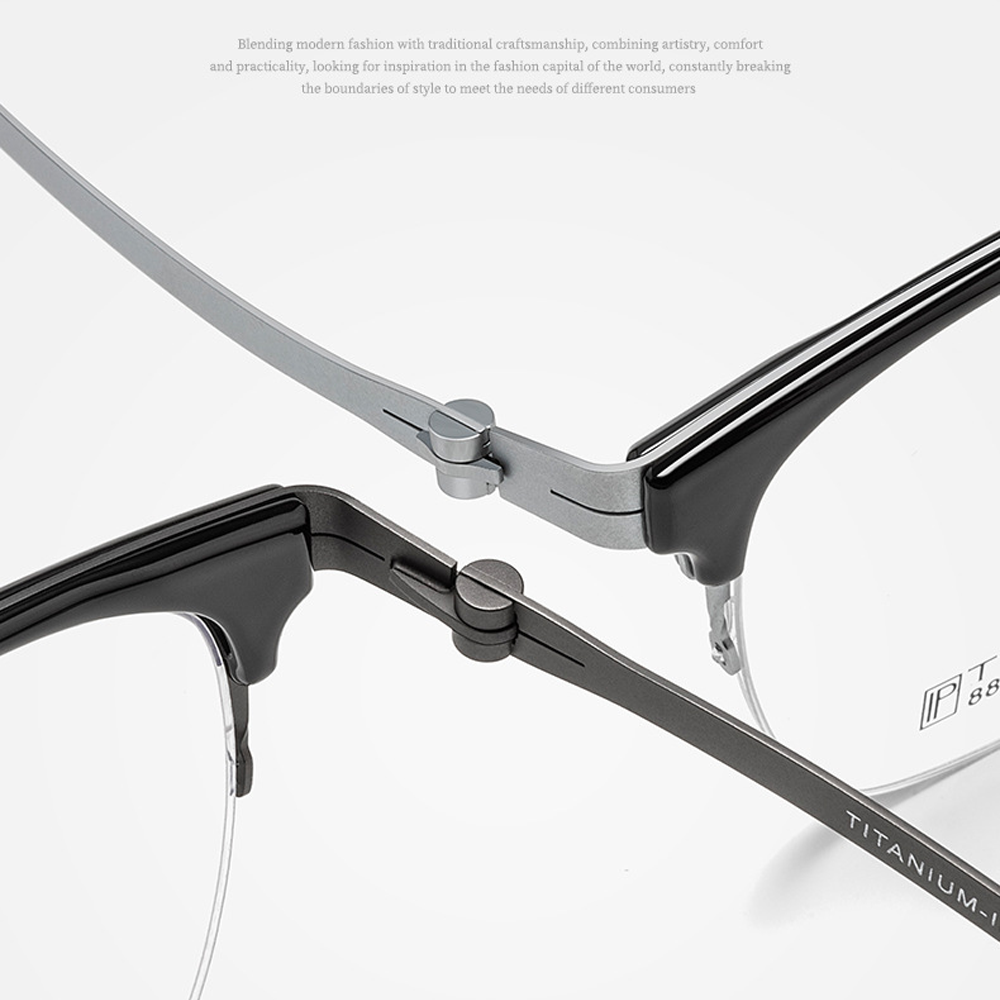 Catch Browline Semi-Rimless Eyeglasses
