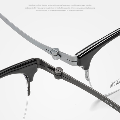 Catch Browline Semi-Rimless Eyeglasses