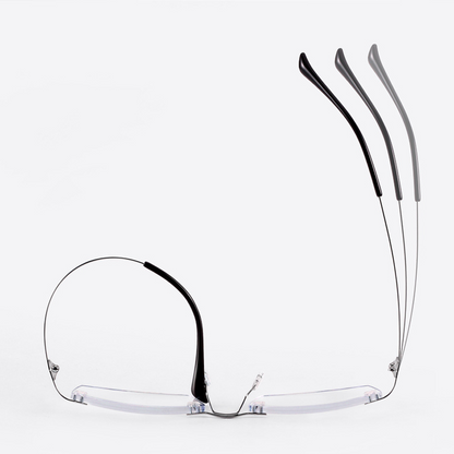 Present Rectangle Rimless Reading Eyeglasses