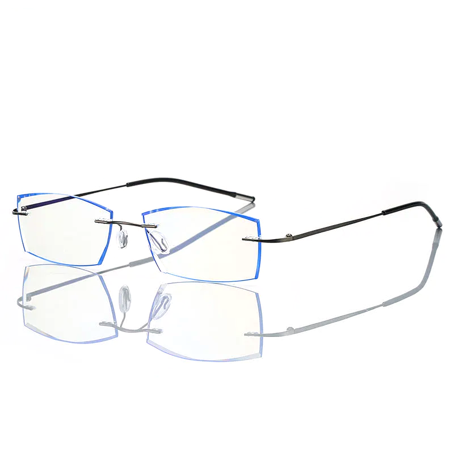 Mandolin Rectangle Rimless Eyeglasses
