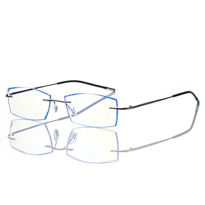 Mandolin Rectangle Rimless Eyeglasses