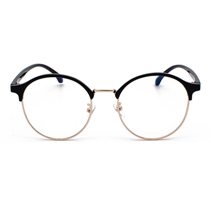 Moss Round Semi-Rimless Eyeglasses