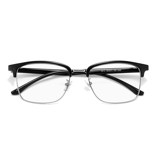 Nichibotse Browline Semi-Rimless Eyeglasses