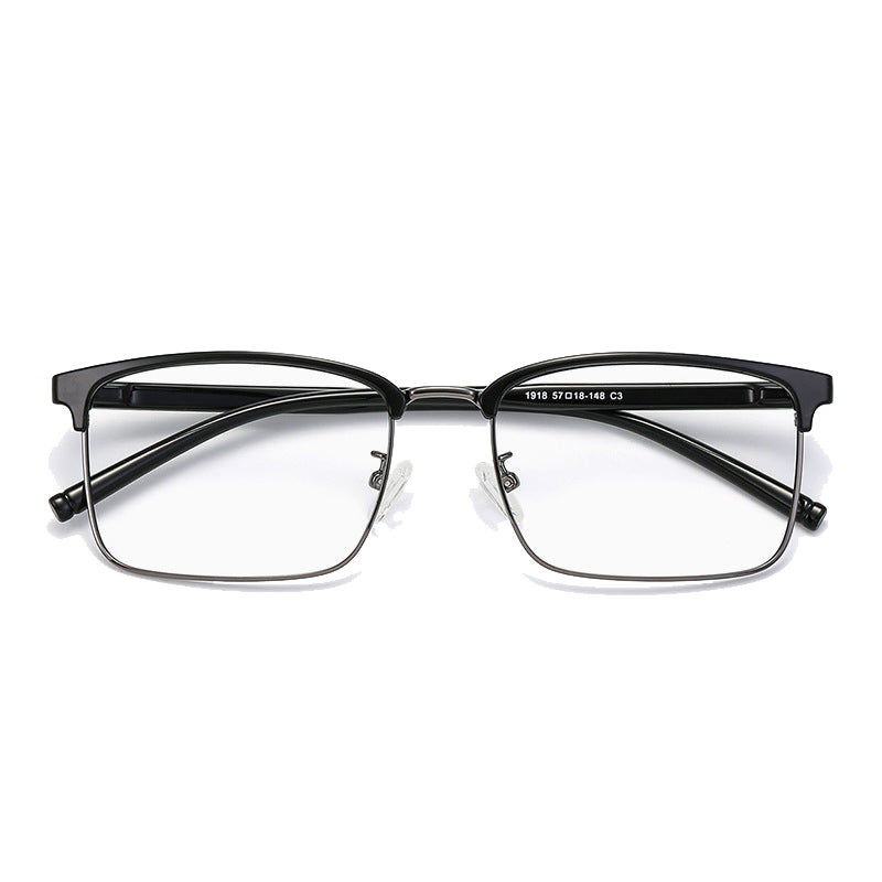 Poppy Browline Semi-Rimless Eyeglasses