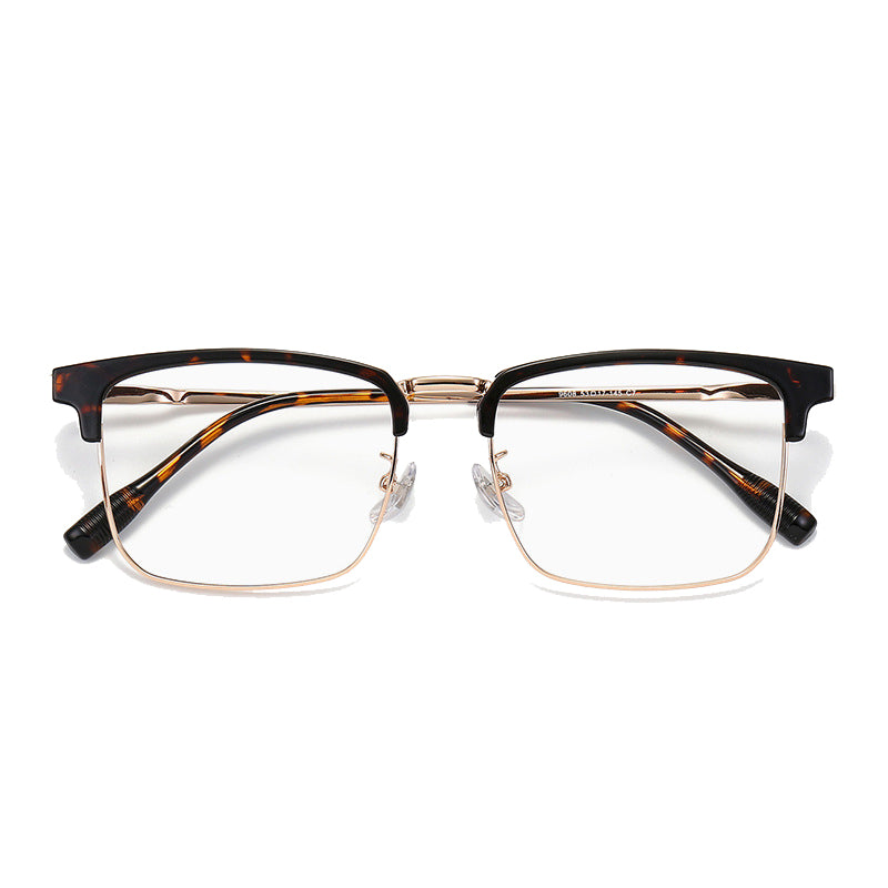 Lille Browline Semi-Rimless Eyeglasses