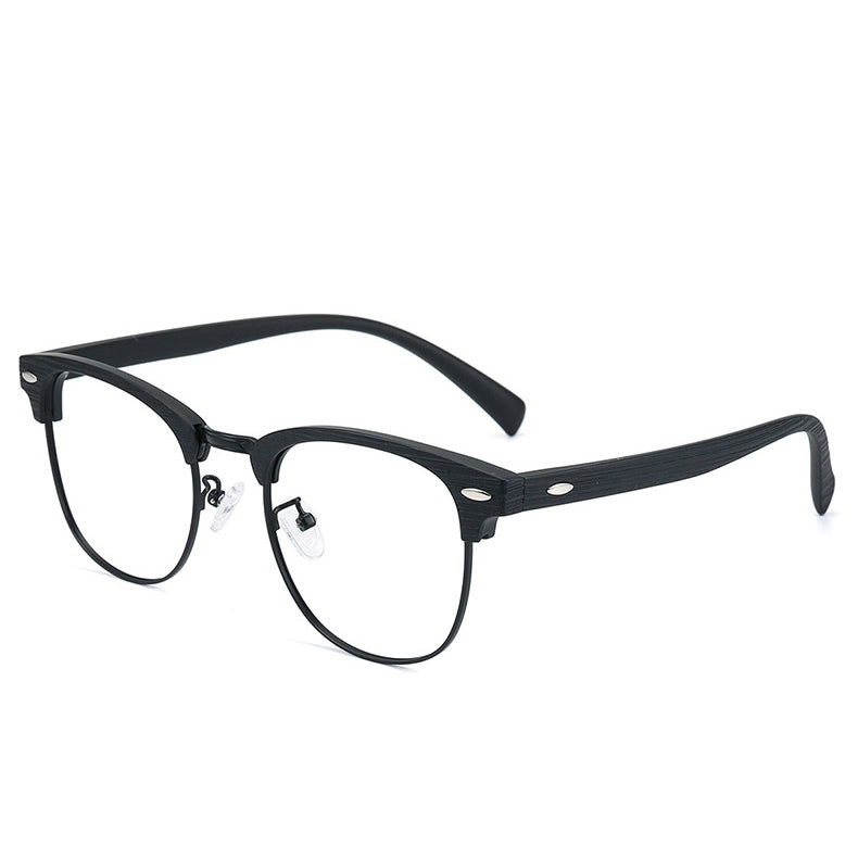 Maxwell Browline Semi-Rimless Eyeglasses