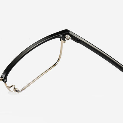 Poppy Browline Semi-Rimless Eyeglasses