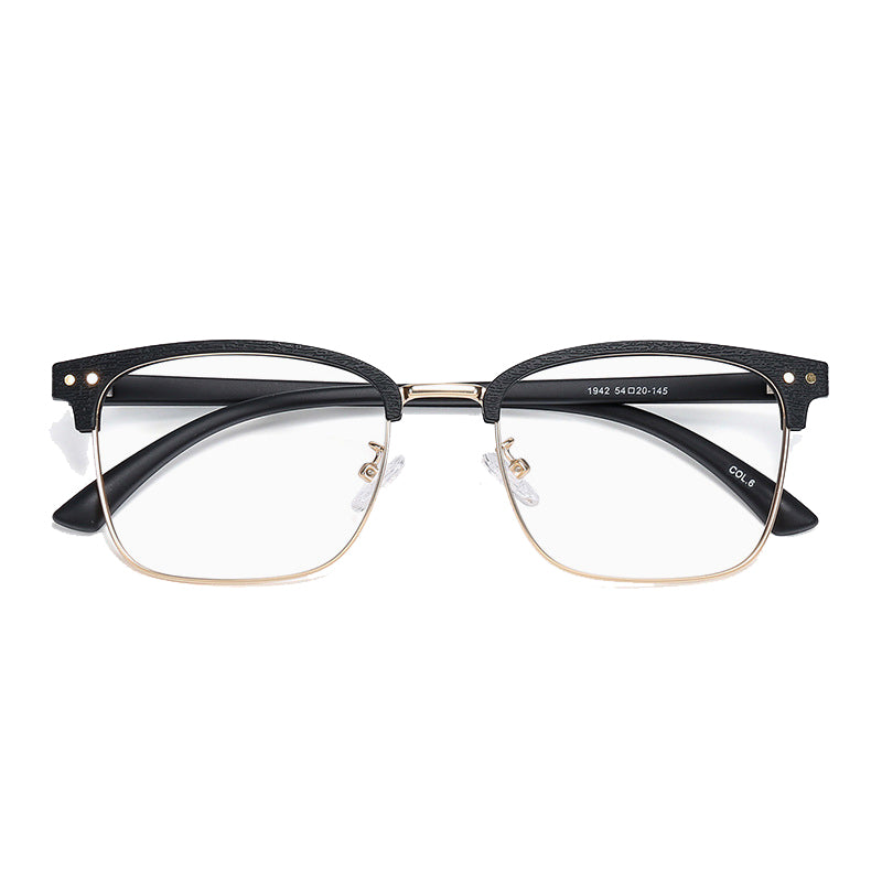 Ferrous Browline Semi-Rimless Eyeglasses