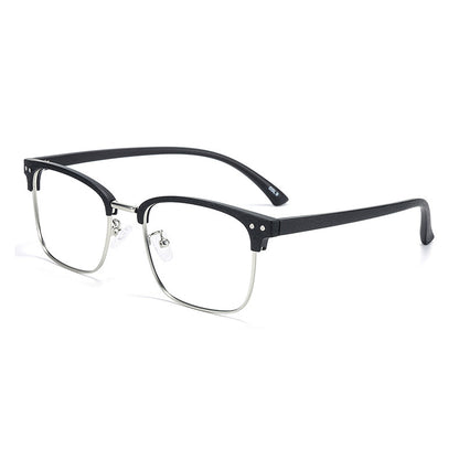 Ferrous Browline Semi-Rimless Eyeglasses