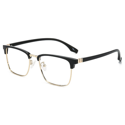 Tab Browline Semi-Rimless Eyeglasses