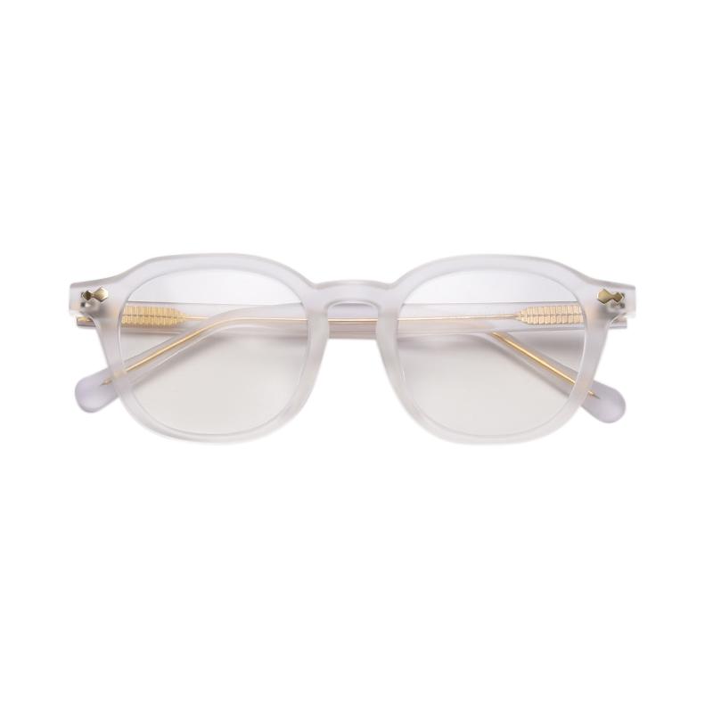 Contrast Round Full-Rim Eyeglasses