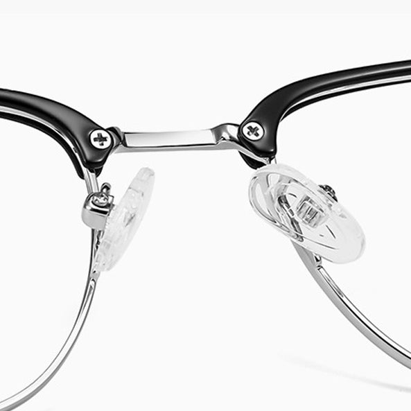 Presley Browline Semi-Rimless Eyeglasses