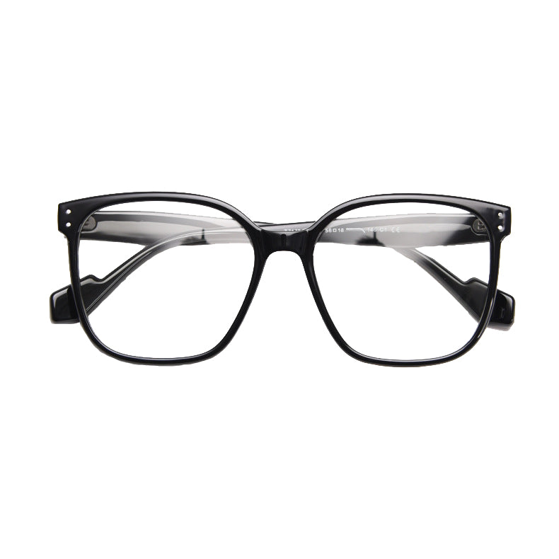 Gilded Square Full-Rim Eyeglasses